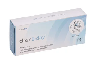 Линзы Clearlab Clear 1-day контактные R 8.7 (диоптрия +1,50), 30 шт