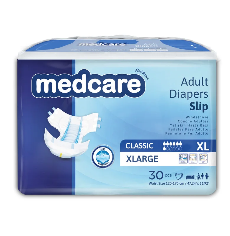 Подгузники Medcare для взрослых Classic XL 120-170 см. 30 шт