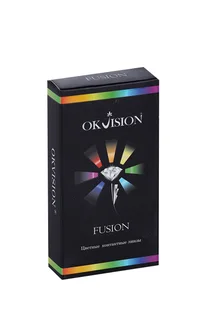 Линзы Okvision Fusion контактные цветные на 3 месяца Gray 2 D -3,00 R 8,6 2 шт
