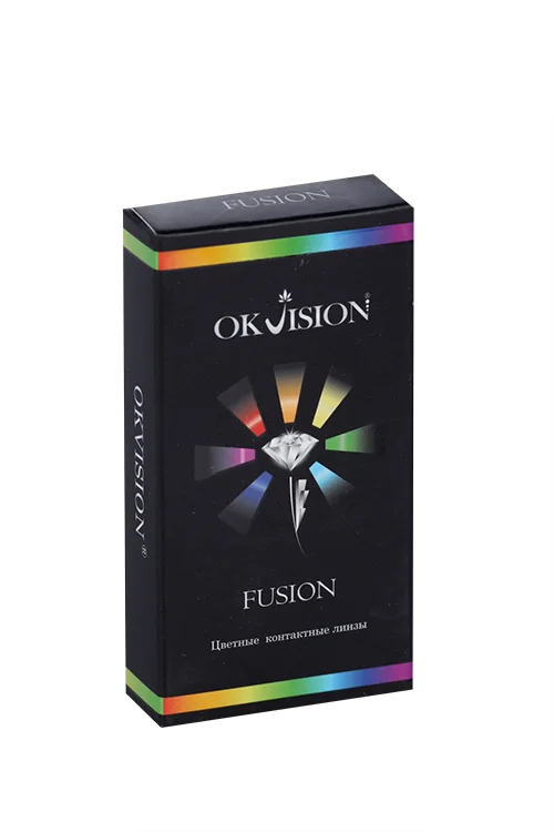 Линзы Okvision Fusion контактные цветные на 3 месяца Gray 2 D -3,00 R 8,6 2 шт