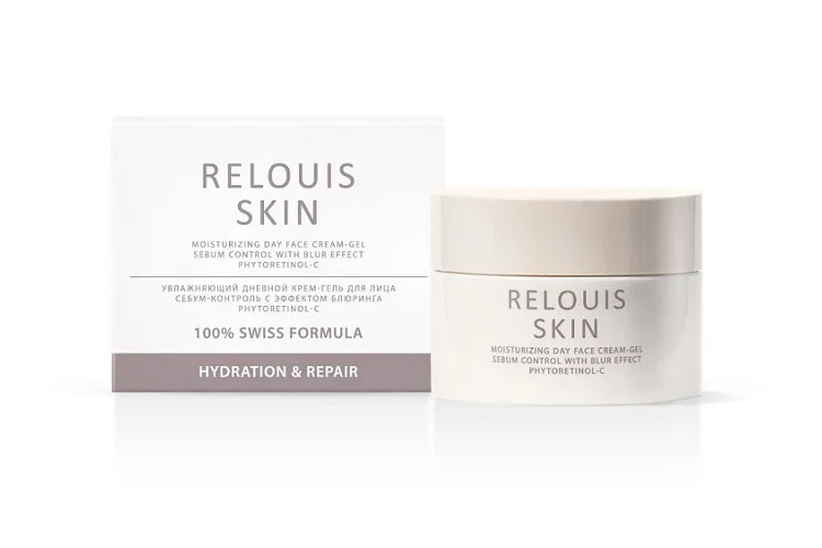 Крем-гель дневной для лица Увлажняющий себум-контроль Skin Hydration&Repair Relouis 40 гр