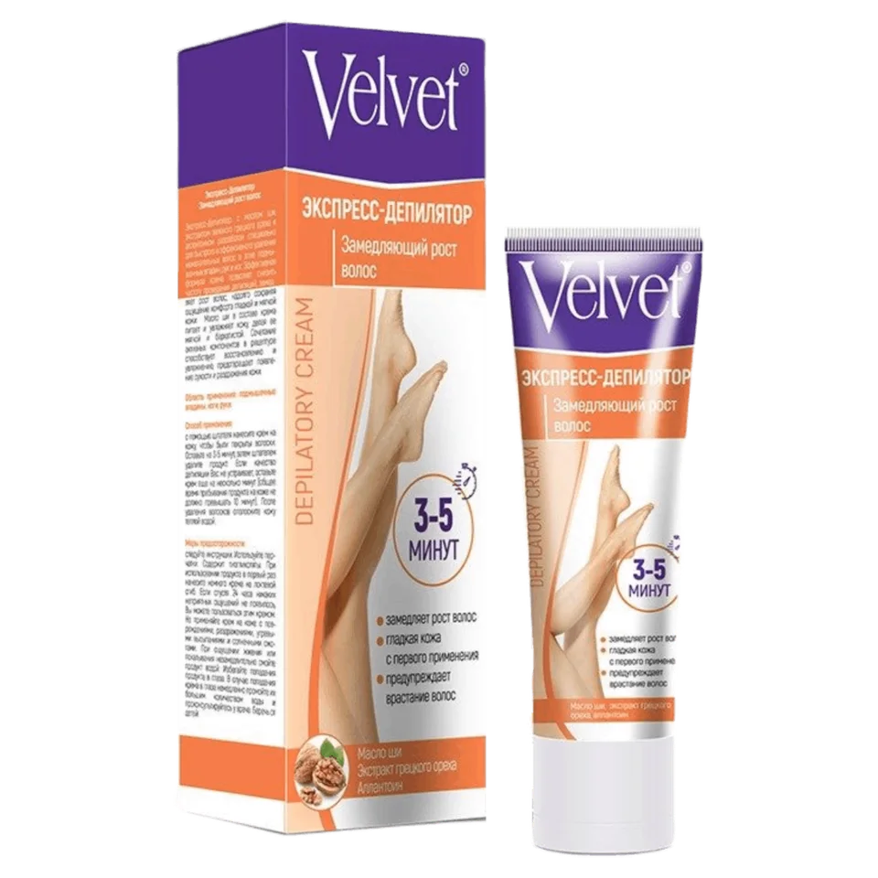 Экспресс Депилятор замедляющий рост волос 100 мл Velvet