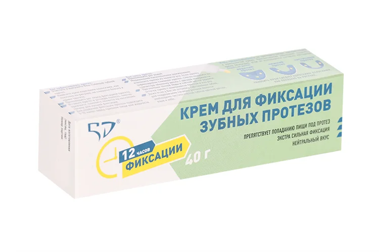 Крем 5D для фиксации зубных протезов, 40 г