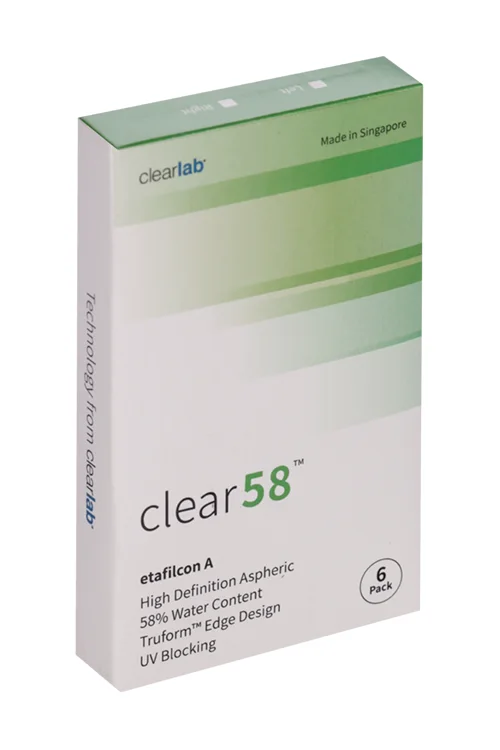 Линзы Clearlab Clear58 контактные R 8,7 (диоптрия -2,0) 6 шт