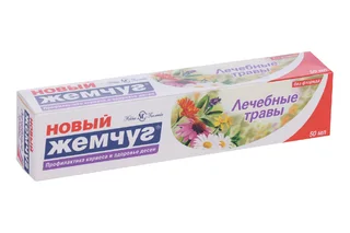 Зубная паста Новый Жемчуг Лечебные травы 50 мл