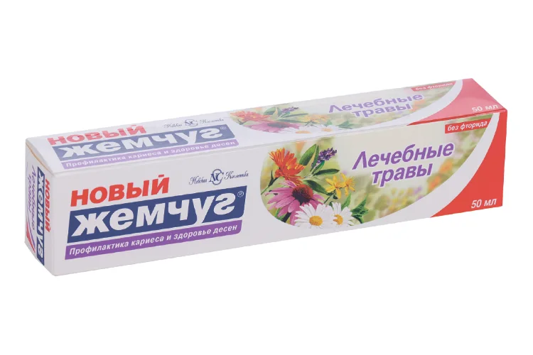 Зубная паста Новый Жемчуг Лечебные травы 50 мл