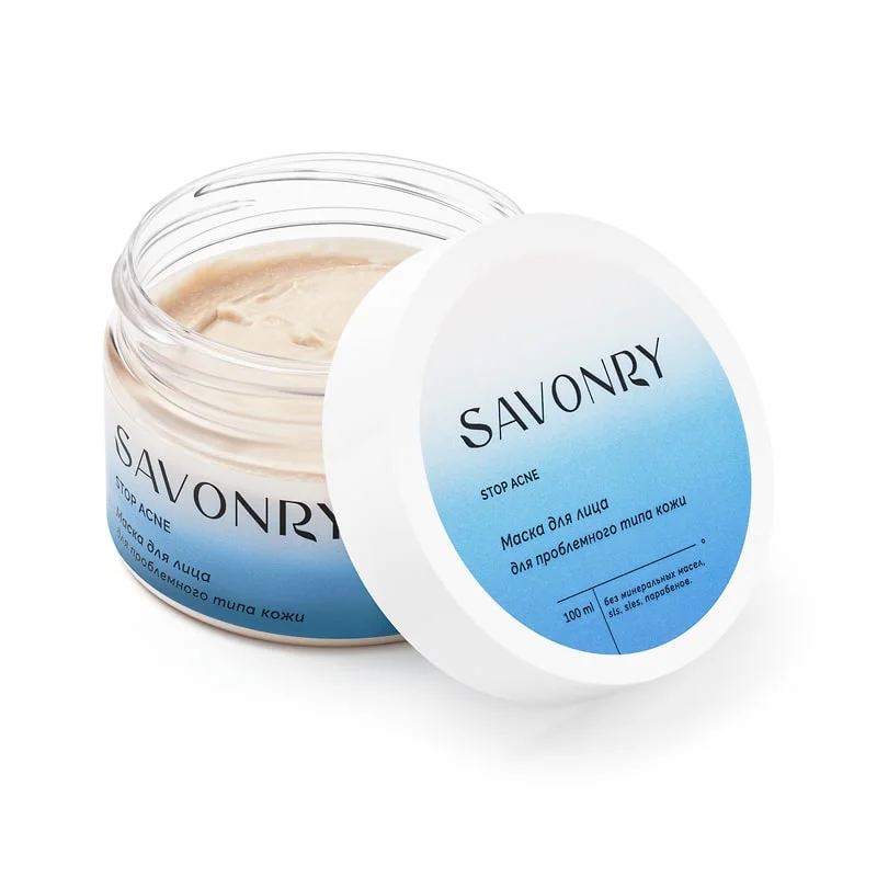 Маска для лица Stop Acne, TM Savonry, 100 мл