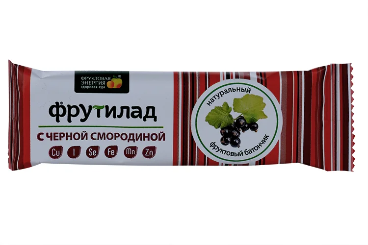Батончик Фрутилад Фруктовая энергия черная смородина 30 гр
