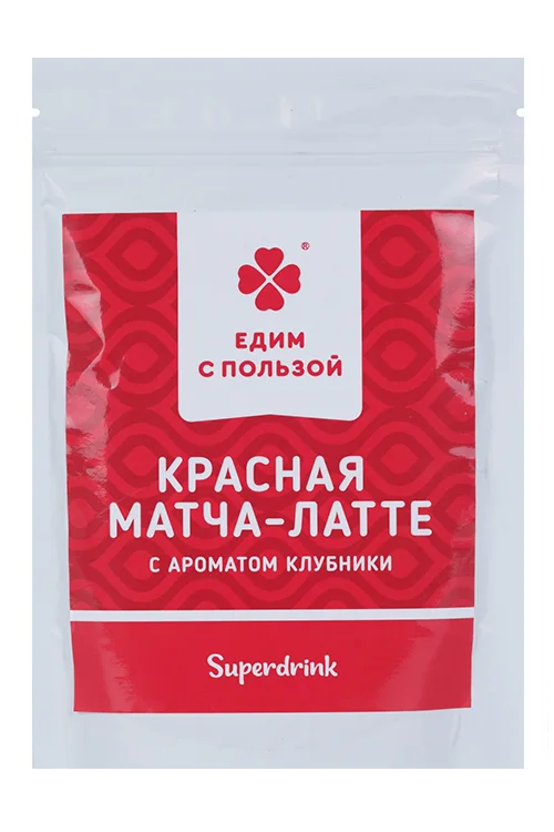 Матча-латте Едим с пользой Красная с клубникой 200 гр