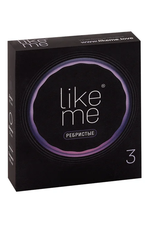 Презервативы Like ME ребристые 3 шт