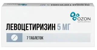 Левоцетиризин 5 мг 7 шт таблетки покрытые пленочной оболочкой