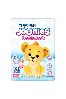 Подгузники-трусики Joonies Premium Soft для детей р XL (12-17 кг), 17 шт