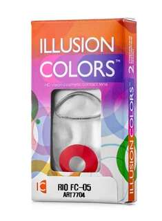 Линзы Illusion colors Rio FC 05 red контактные 3 месяца -0,00/14,0/8,6/2 шт