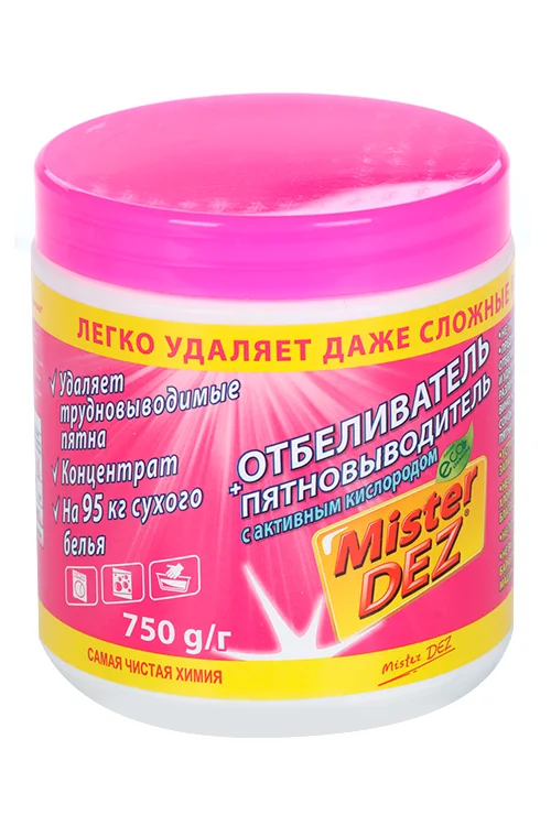 Отбеливатель-пятновыводитель Mister Dez Eco-Cleaning с активным кислородом 750 г
