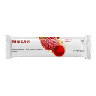 Витатека Мюсли Батончик 30 гр Брусника-Малина