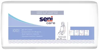 Нагрудник Seni Care защитный с карманом 100 шт