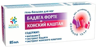 Гель-бальзам Натура Медика бадяга форте / конский каштан 85 мл