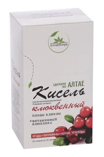 Кисель Сладкая ягодка витаминизированный клюквенный сухой, 20 г, 10 шт