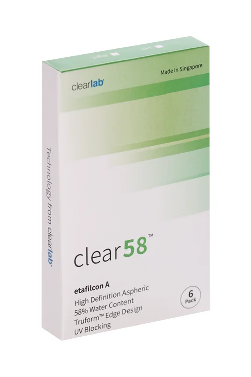 Линзы Clearlab Clear58 контактные R 8,7 (диоптрия -2,75) 6 шт