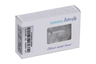 Контактные линзы цветные Офтальмикс Butterfly 1-Color жемчужно-серый D 0.00 DIA 14.2, 2 шт