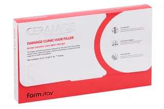 Маска-филлер Farmstay Ceramide Damage Clinic Hair Filler для поврежденных волос, 13 мл, 10 шт