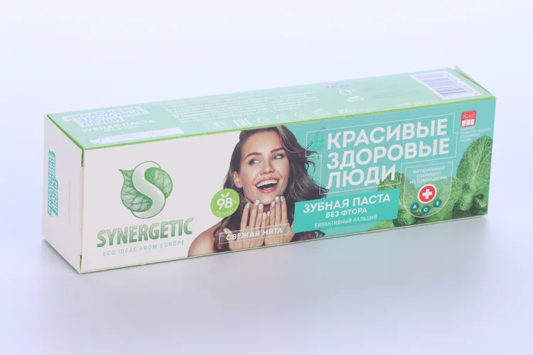 Зубная паста Synergetic биоактивный кальций 100 гр