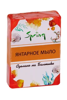 Мыло Spring туалетное янтарное ручной работы 80 гр