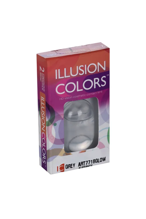 Линзы Illusion colors el Grey Glow контактные -2,0/14,0/8,6 2 шт
