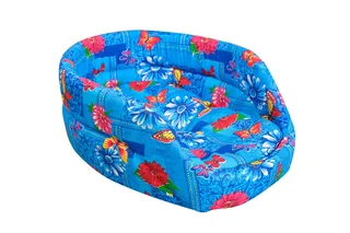 Лежак овальный с бортиком 38×25×14 см микс цветов