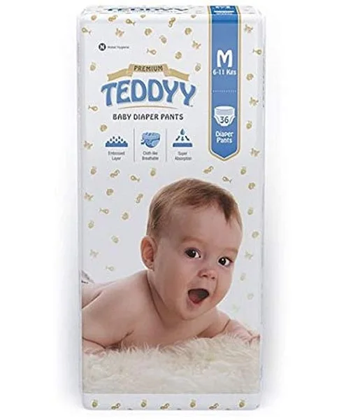 Подгузники-трусики Teddyy Premium детские M (6-11 кг) 36 шт