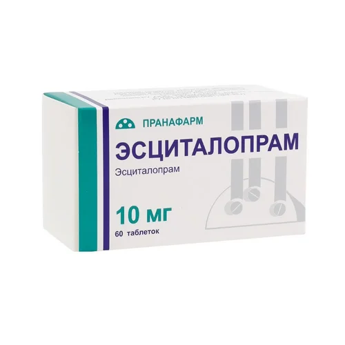 Эсциталопрам таблетки 10 мг 60 шт