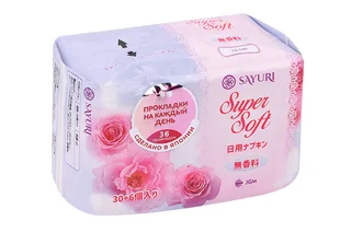 Салфетки Sayuri Super Soft ежедневные гигиенические 15 см 36 шт