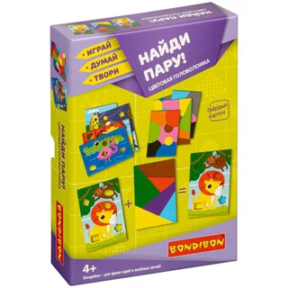 Игра-головоломка Bondibon настольная Найди пару для детей 4+