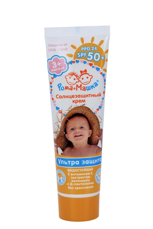 Крем детский Рома+Машка солнцезащитный SPF50 100 мл