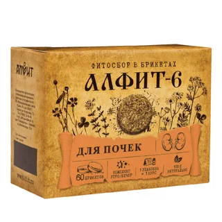 Алфит-6 Почечный 120 гр (60 брикетов по 2 г) Алфит