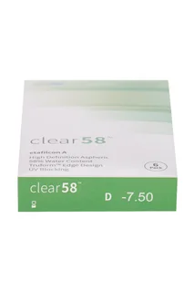 Линзы Clearlab Clear58 контактные R 8,7 (диоптрия -7,5) 6 шт