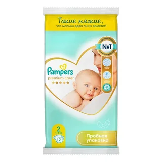 Памперс Премиум Кэа Подгузники Детские Р.2 4-8 кг 2 шт