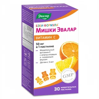 Бэби Формула Мишки Витамин С пастилки жевательные 30 шт