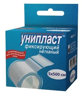 Лейкопластырь Унипласт фиксирующий на нетканой основе 5*500 1 шт