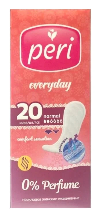 Прокладки Peri 0% parfume женские ежедневные, 20 шт