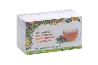 Фиточай Настроение в норме валериана / боярышник / зверобой, 1,5 г, 20 шт