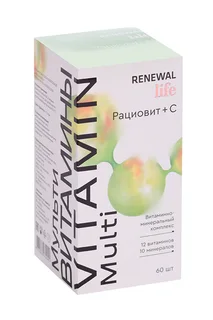 Рациовит+ С витаминно-минеральный комплекс Renewal Life 60 шт