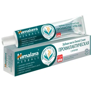 Зубная паста Dental Cream профилактическая с фтором 100 гр Himalaya Herbals