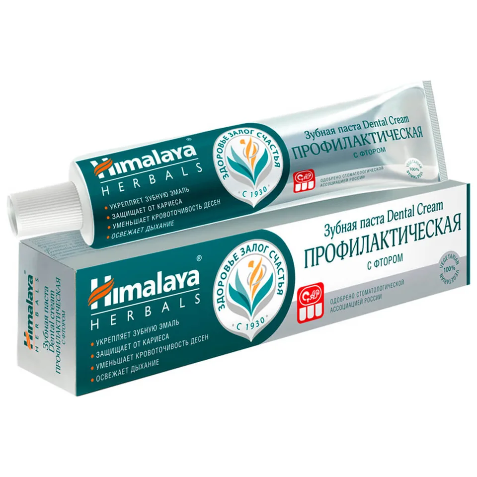 Зубная паста Dental Cream профилактическая с фтором 100 гр Himalaya Herbals