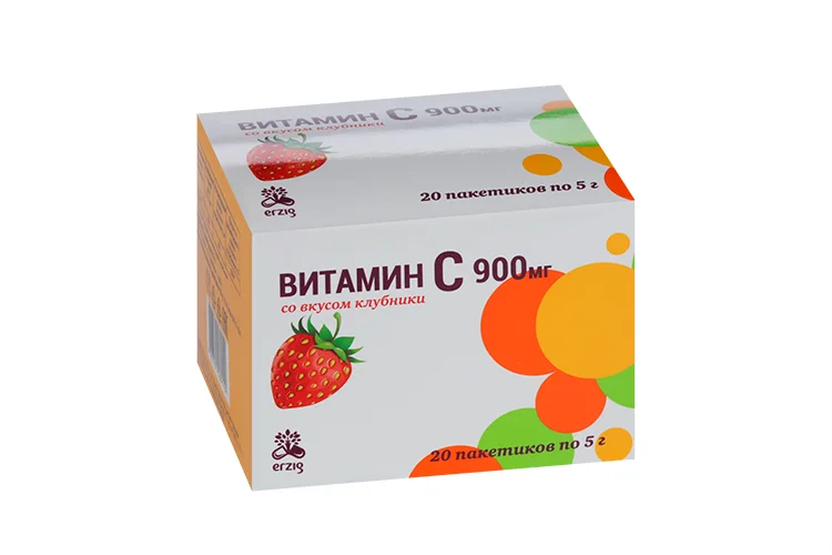 Витамин С 900 клубника 5 гр 20 шт пакет-саше