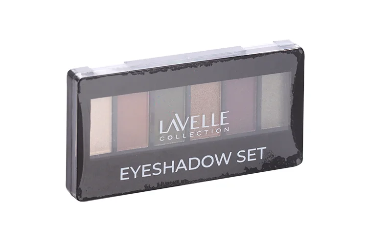 Тени LavelleCollection Eyeshadow set для век палетка 6 цветов золотисто-зеленая тон 04
