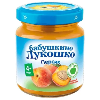 Детское Питание Бабушкино Лукошко Пюре Персик 100 гр
