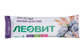 Батончик-мюсли Леовит с черникой и лютеином 30 гр