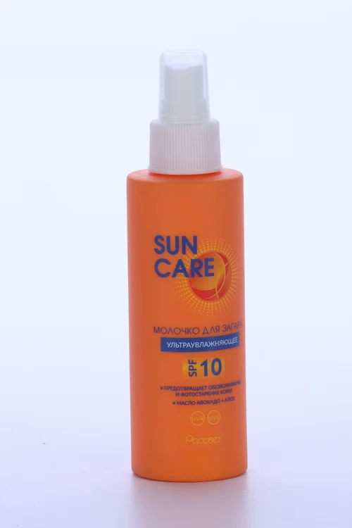 Молочко Sun Care ультраувлажняющее SPF10 для загара 150 мл