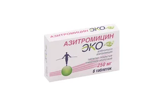 Азитромицин Экомед 250 мг 6 шт таблетки покрытые пленочной оболочкой